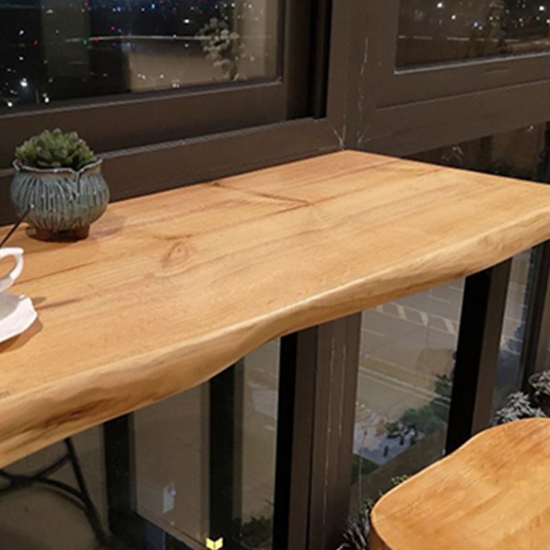 Modern Rectangular Pub Table Set 1/5/7 Pieces Wooden Counter Table with Backless Stools