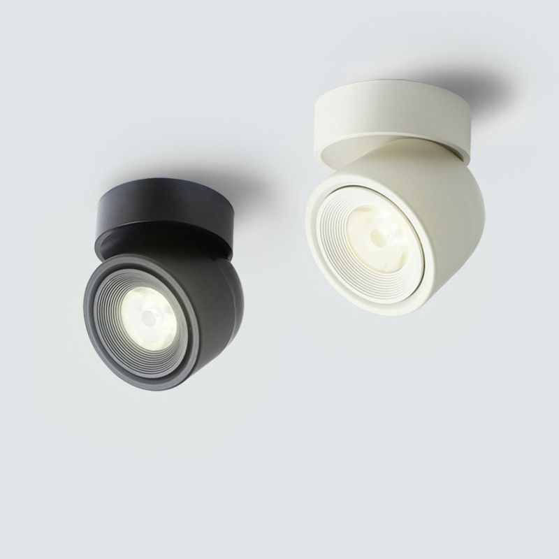 Draaibare mini-downlight Nordic metalen woonkamer LED-inbouwplafondlamp