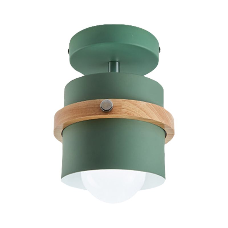 Undertint cilinderinbouwplafondlamp draaibaar 1-lichts Macaron Loft metalen plafondlamp voor gang