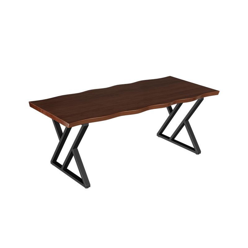 Industrial Dinette Set 1/2 Pieces Solid Wood and Metal Dining Table Set