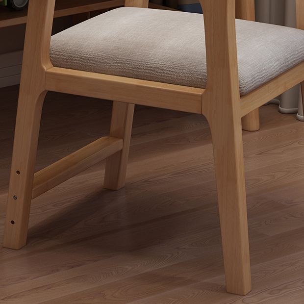 Contemporary Wood Dining Arm Chair Open Back Dining Side Chair for Home Use (Set of 4)