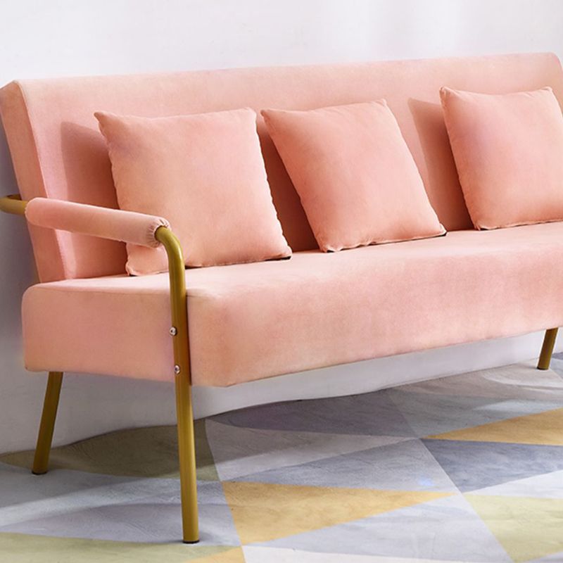 28.34" High Velvet Sofa Contemporary Square Arm Sofa for Apartment