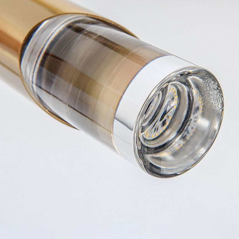 Electroplate Metal LED Pendant Light in Modern Creative Style Acrylic Cylindroid Hanging Lamp