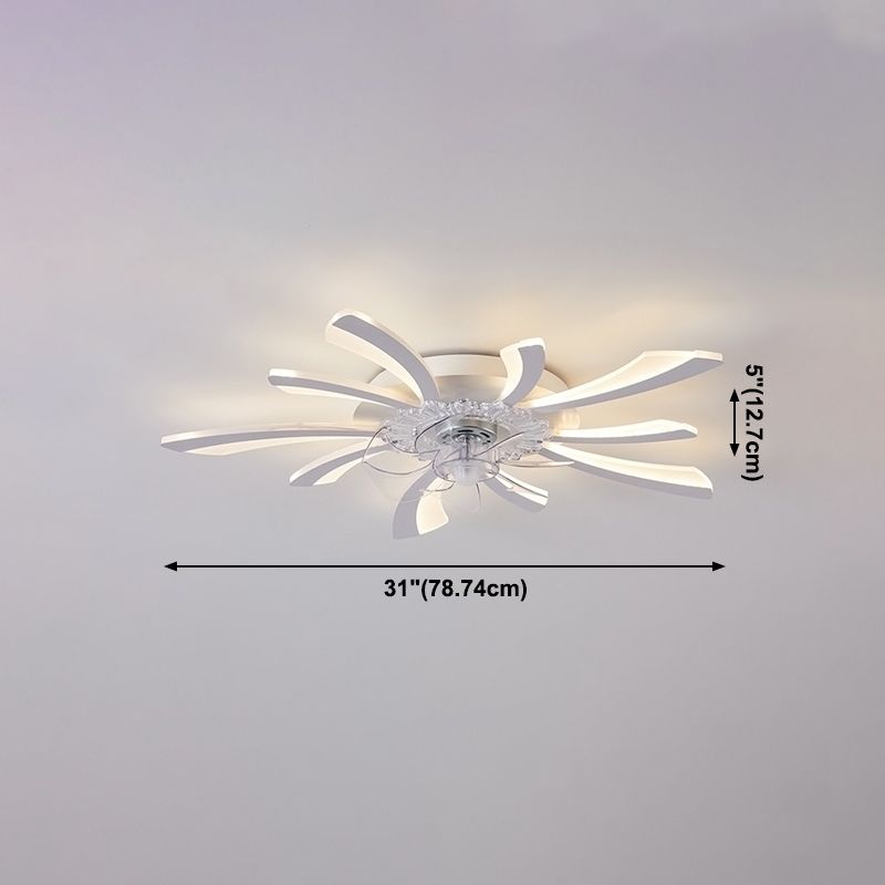 Lampada a ventola del soffitto in metallo Nordico Light Aitura del soffitto con lama a ventola ABS