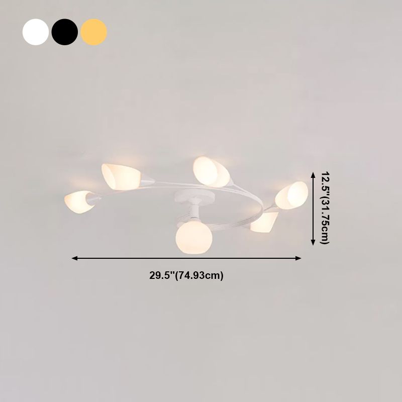 Luminaires encastrés en verre à cône contemporain pour salon