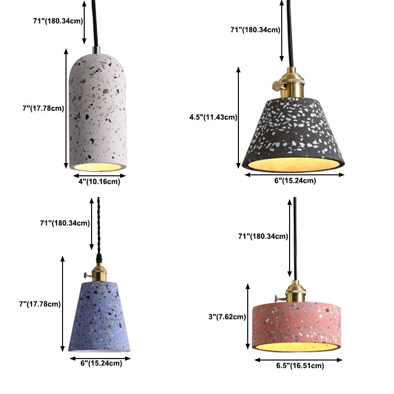 Terrazzo Hanging Light Modern Style Pendant Lighting Ayémorrat pour le salon