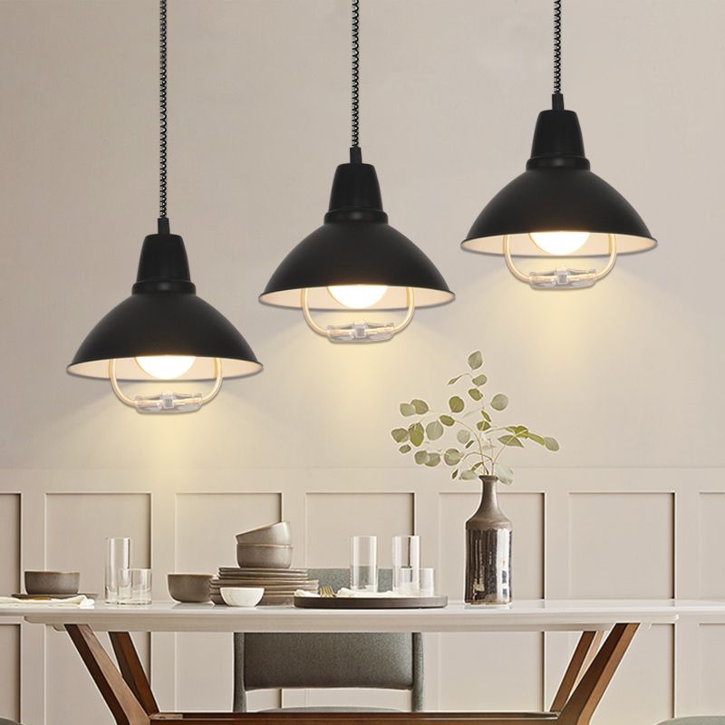 Postmodern Style Bowl Shape Hanging Light Metal 1 Light Pendant Lights for Dining Room