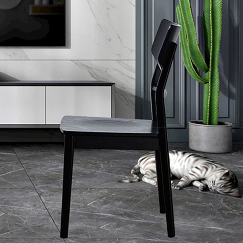 Wood Kitchen Dining Side Chair Contemporary Open Back Dining Side Chair