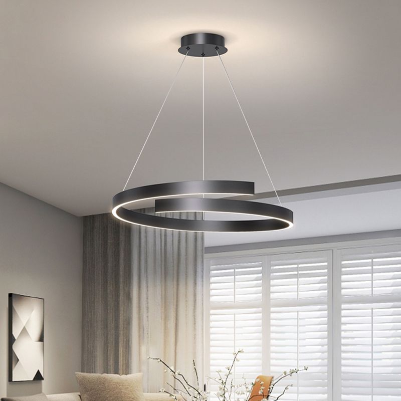 Lineaire vorm metalen hanglamp lichtbeveiliging modern hangende lamp met één licht