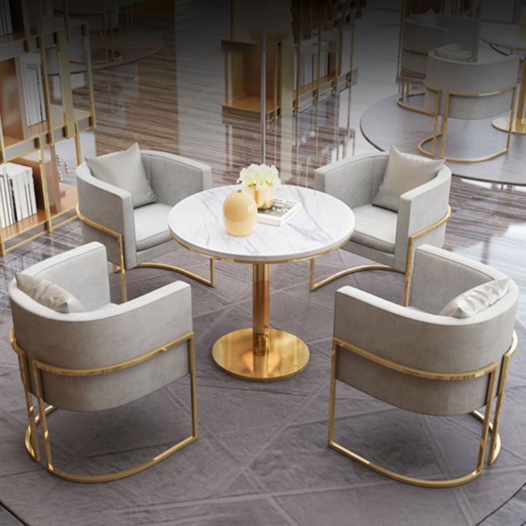 1/2/5 Pieces Glam Dining Room Set Sintered Stone Table Dining Set