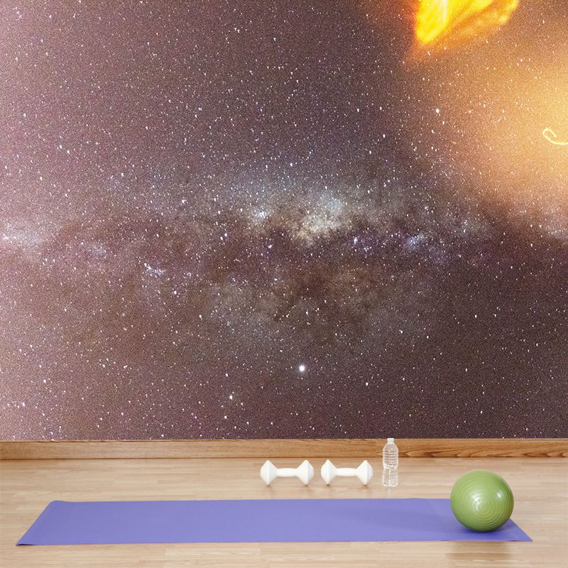 Minimalism Style Mural Wallpaper Dark Color Stain Resistant Wall Art for Home