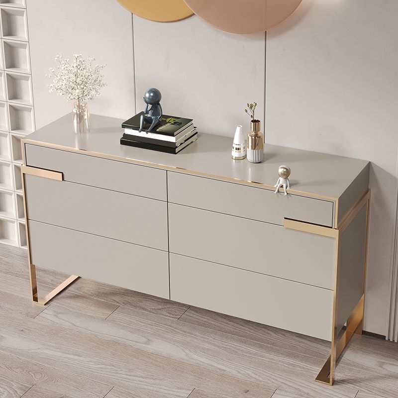 Glam Storage Chest Wooden Storage Chest Dresser with 6 Drawers