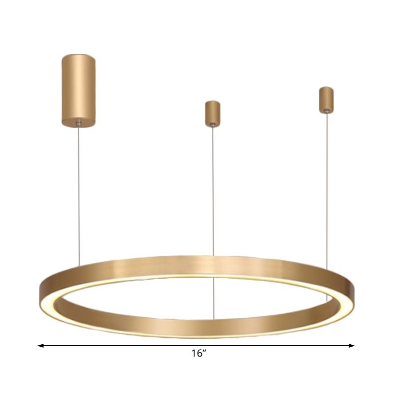 1/3 Lights Living Room Chandelier with Sphere Metal Shade Modern Gold Led Ceiling Pendant Light in White/Warm Light