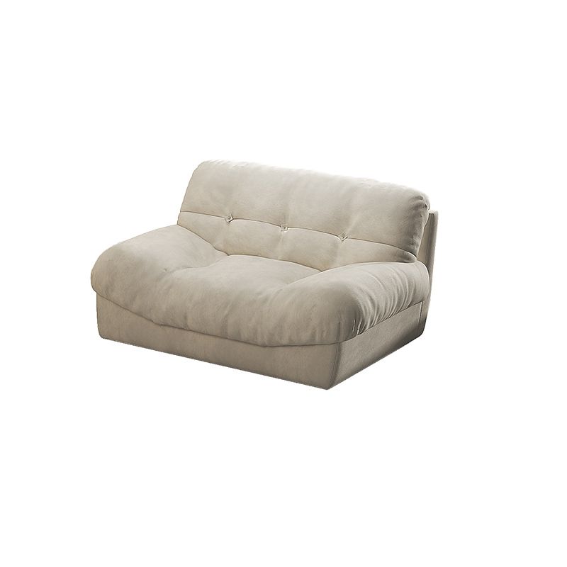 Transitional Modern Biscuit Back Standard Sofa 31.5"High Armless Sofa,Beige
