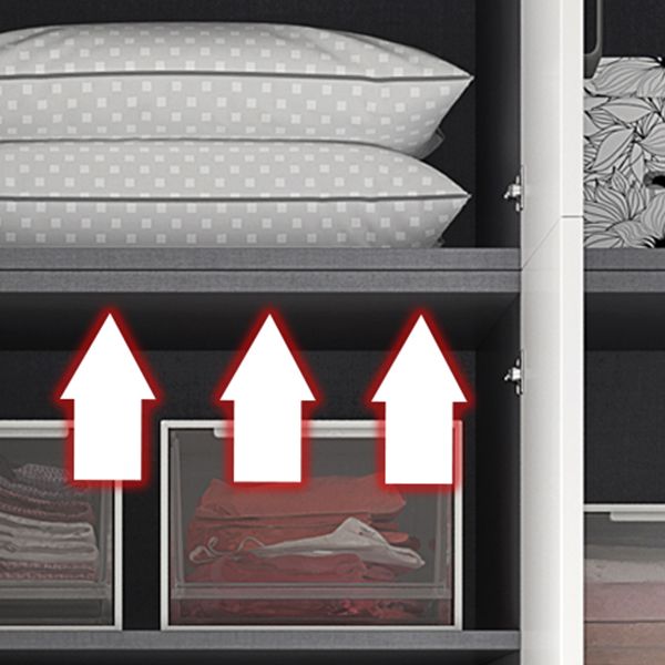 Modern Wood Frame Wardrobe Armoire Freestanding Wardrobe with Shelves