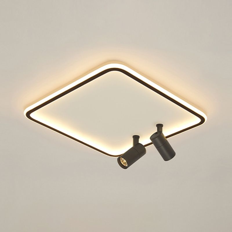 Voyant moderne LED Ultra-slim Square Flush Mount Ceiling Light Bedroom Light Restaurant Light in Nordic Style