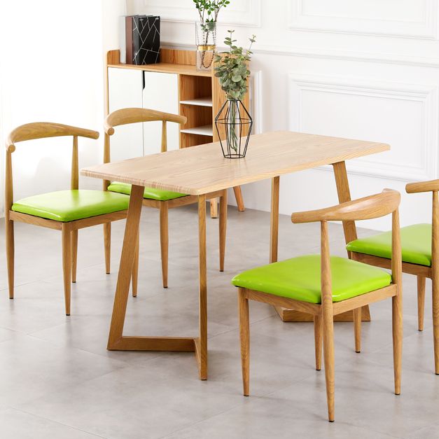 Mesa de madera de cocina industrial para restaurante mesa de comedor con base de madera