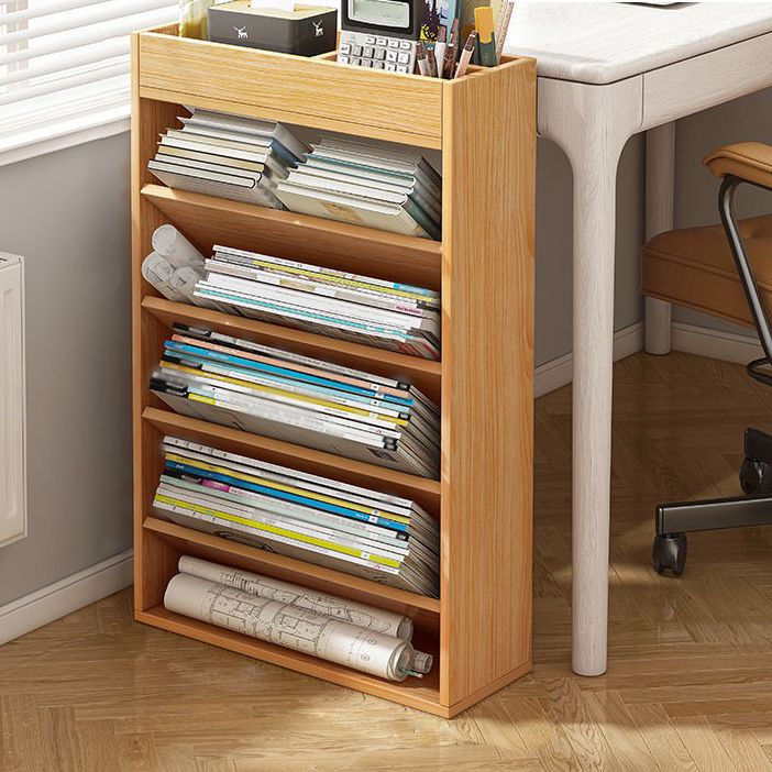 Contemporary Style Bookshelf Engineered Wood Bookcase for Office and Study Room
