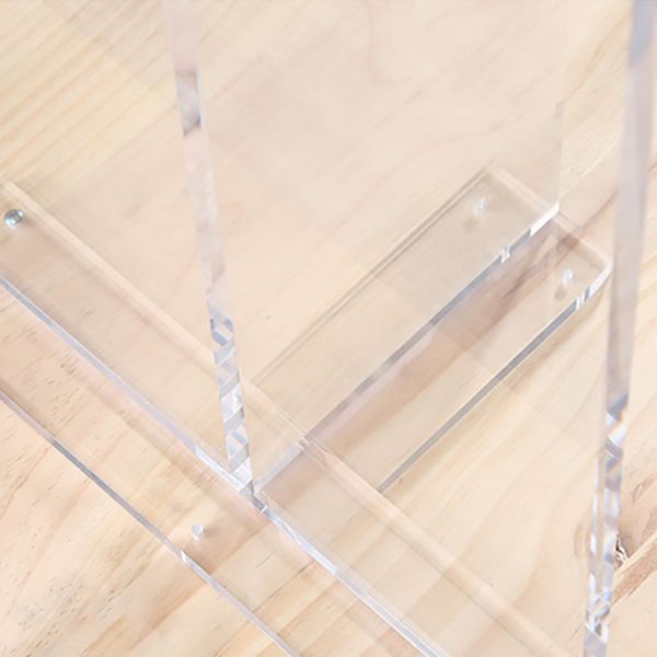 Industrial Acrylic Counter Height Stools 4 Legs Bar Stool for Indoor