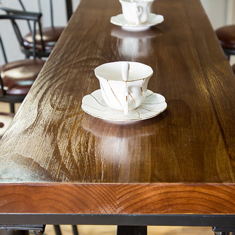 Industrial Indoor Bar Stool Table Metal and Wood Bar Dining Table