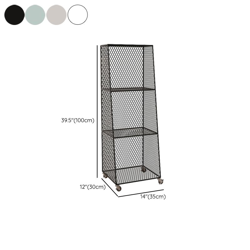 Urban Closed Back Bookshelf Metal Vertical Bookcase for Living Room