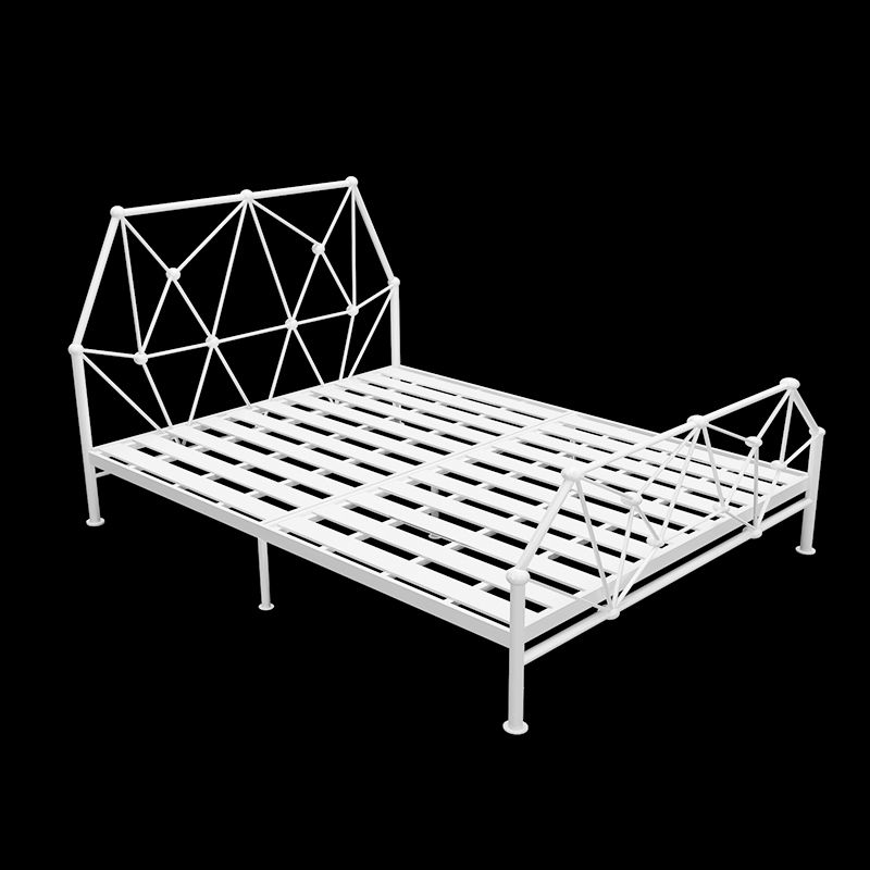 Glam Open-Frame Bed Metal Bed Frame with Headboard, 39.4"/53.1" Standard Bed