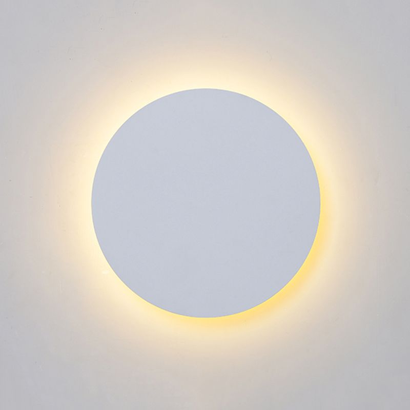 LED Metal Modern Wall Sconce Circular Shape Wall Light with Acrylic Shade for Bedroom