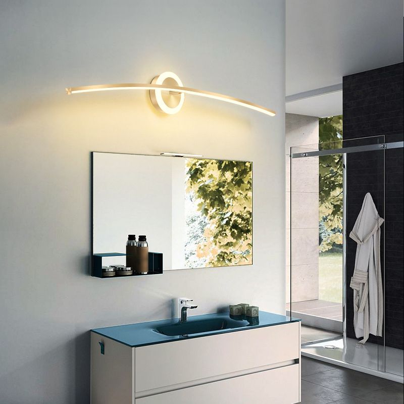 2 Lichte lineaire wandwandeling Moderne stijl metalen wandverlichting voor doucheruimte