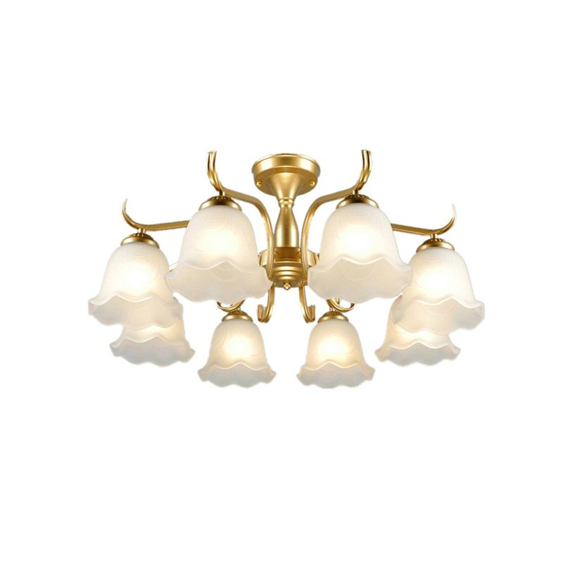 Household Ceiling Lamp Modern Flush Mount Light Fixture with Glass Shade