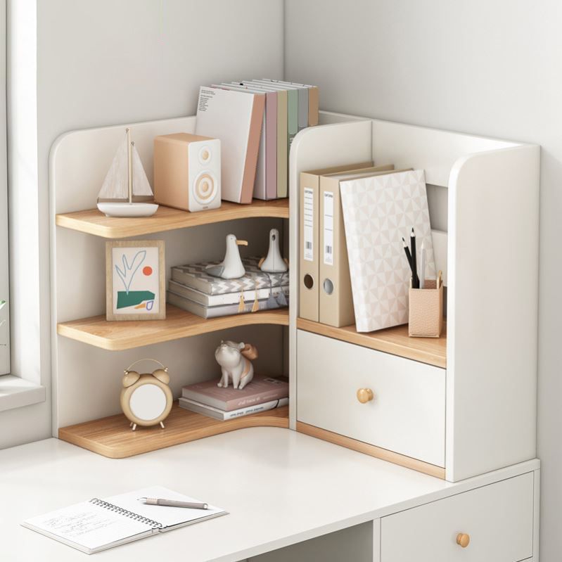 Contemporary Engineer Wood Bookshelf Open Back Bookcase for Home Office