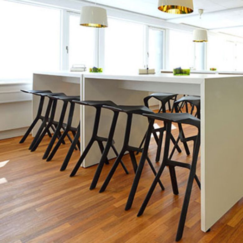 Backless Counter-height Stool Contemporary Plastic Bar & Counter Stool