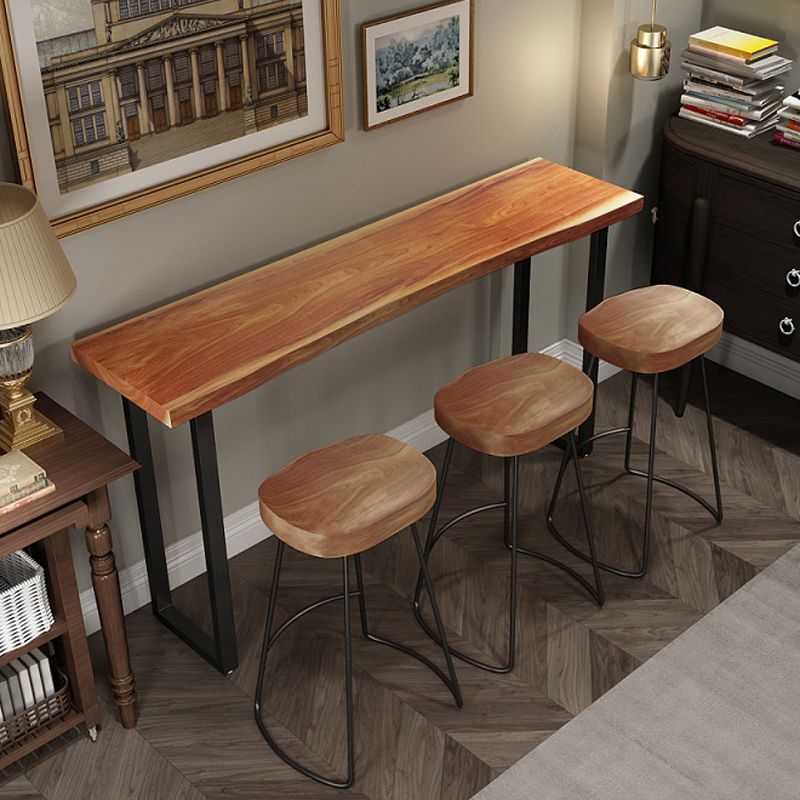 1/4/5/7 Pieces Industrial Rectangular Pub Table Set Wooden Counter Table Set