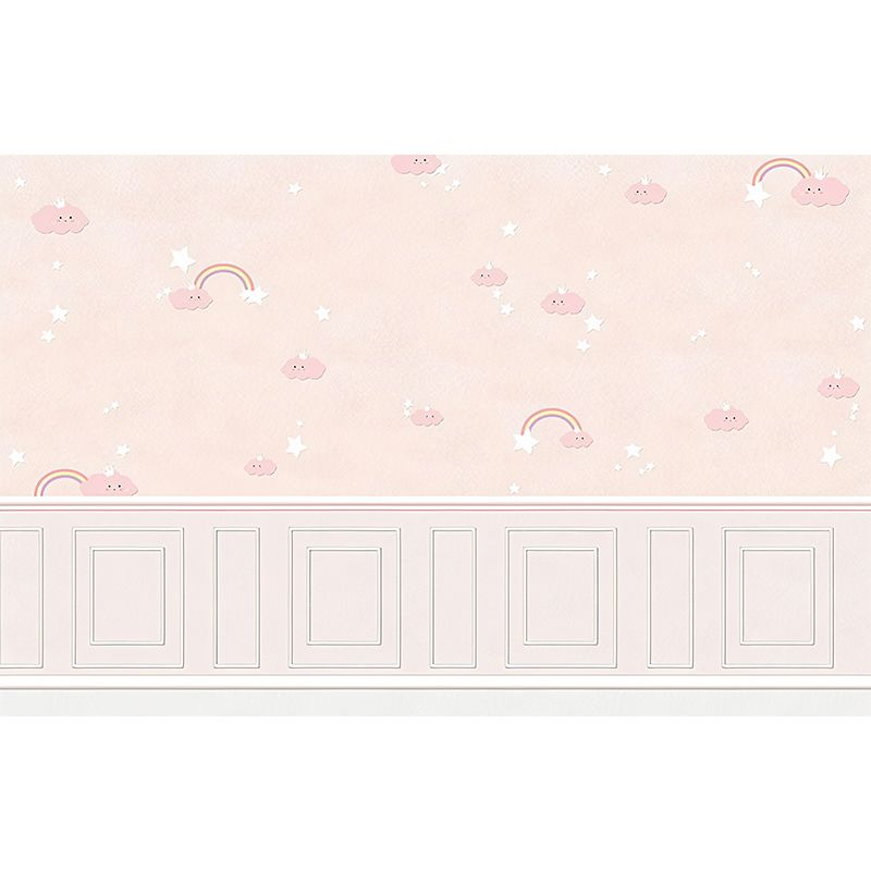 Extra Large Modern Wall Art Pastel Pink Cloud Wall Mural, Customized Size Available