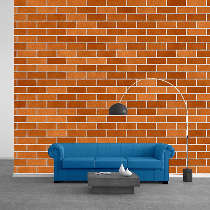 Countryside Style Brick Wall Mural Stain Resistant Living Room Wall Decor