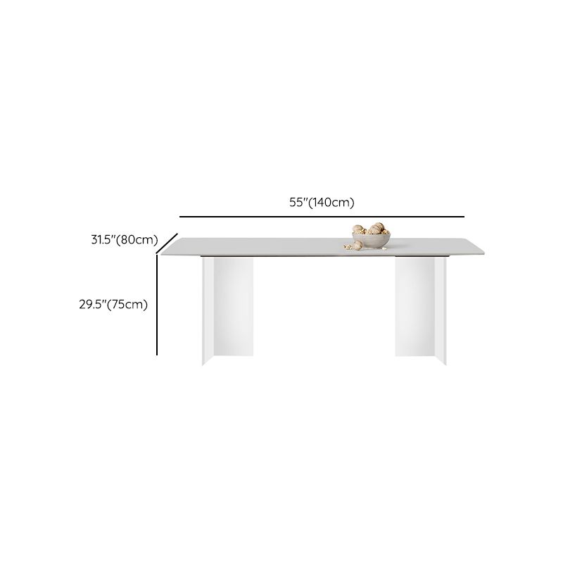 Kitchen Contemporary Dinner Table Stone Rectangle Dining Table