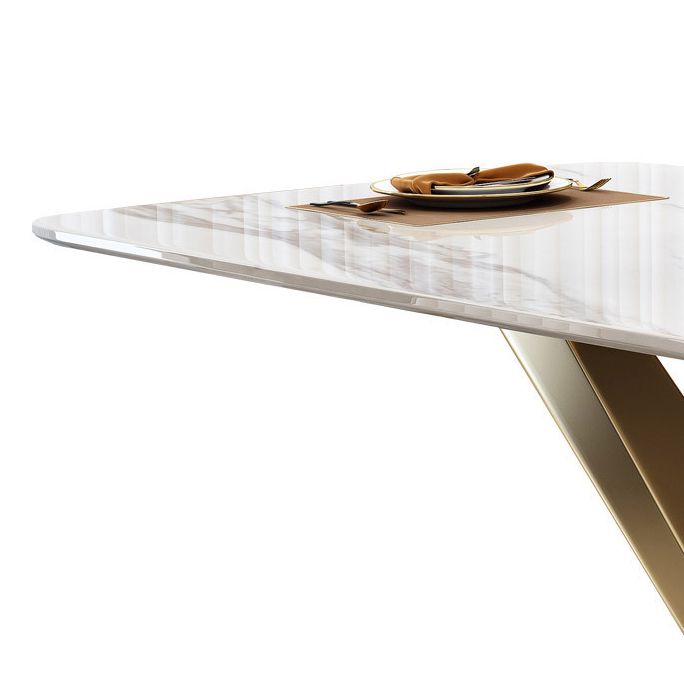 Polished Finish Dining Table Set 1/2/5/7 Pieces Metal Dinette Set for Home