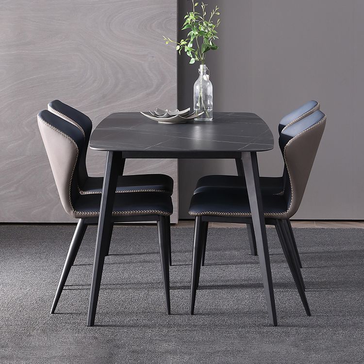 Modern Kitchen Sintered Stone Furniture with Standard Height Compact Dining Room Table Set