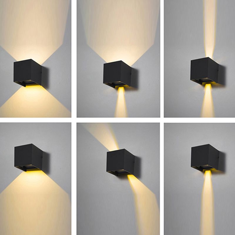 Quadratische Leuchtenleuchte moderne LED -LED -Wandbeleuchtung im Freien