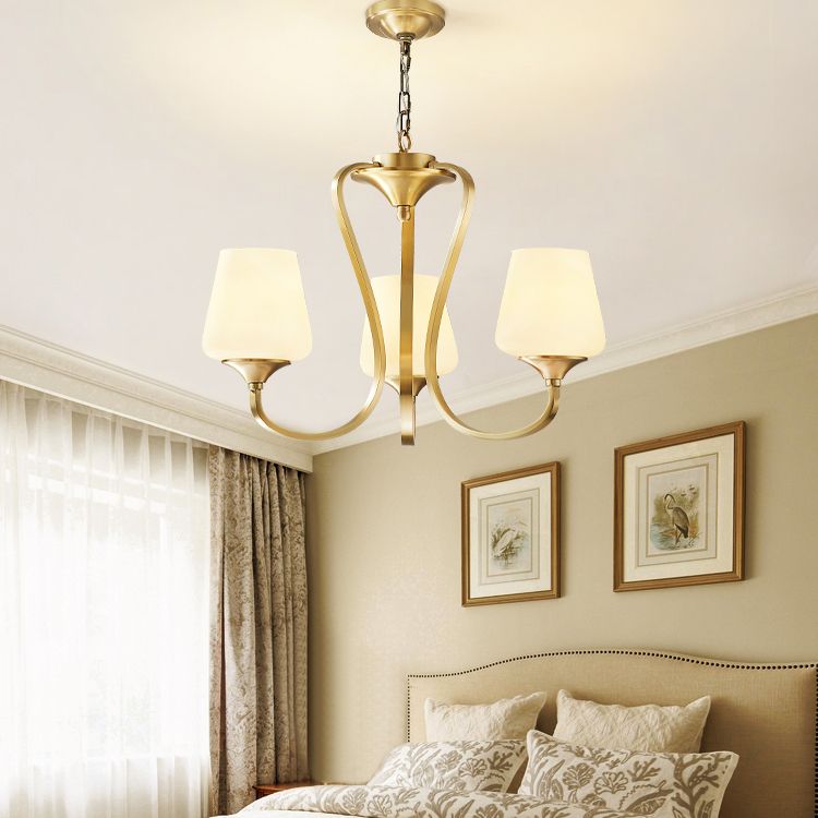 Jar-Shaped Pendant Lights Modern Glass Pendant Chandelier in Gold