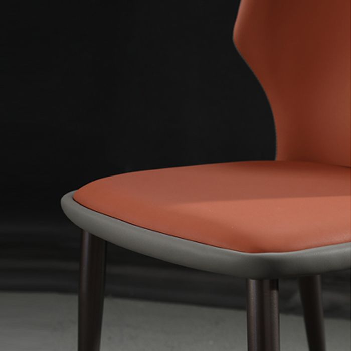 Modern Leather Dining Room Chair Wingback Armless Chair for Restaurant Use