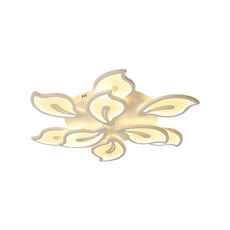 Bauhinia Leaf Fush Light Acrylique moderne 3/5/9 Light Light Room LED Plafond Plafon