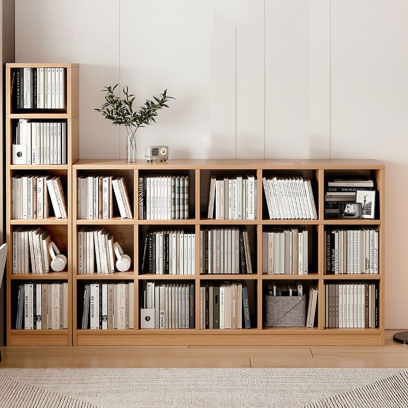 Contemporary Engineered Wood Bookshelf Standard Closed Back with Shelves