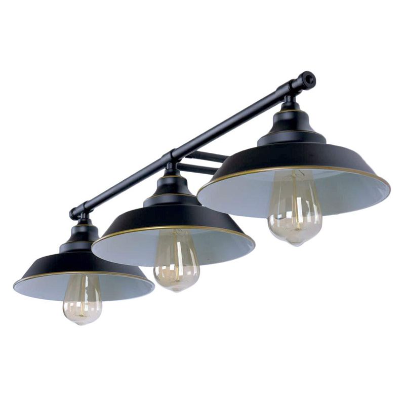 Fil Linear Vanity Wall Lights 3 Heads Vanity Mirror Lights in Barn Shade