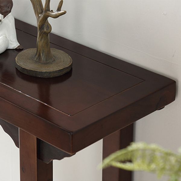 Mid-Century Modern Console Accent Table Antique Finish Rectangle Console Sofa Table
