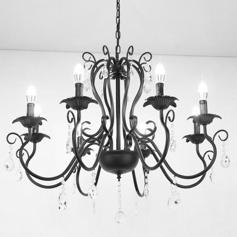 Traditional Hanging Pendant Lights Crystal Hanging Lamps for Living Room