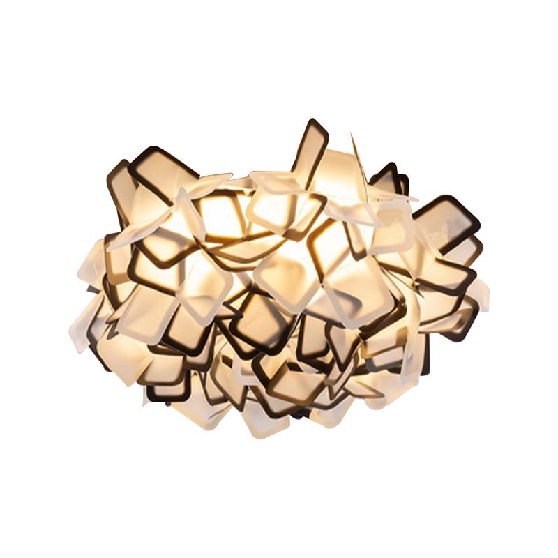 Blossoming Flower Acrylic Flush Mount Contemporary Led White/Black/Blue Flush Ceiling Light Fixture