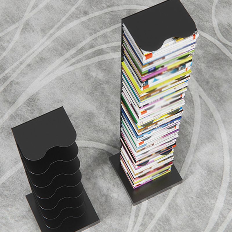 White and Black Corner Bookshelf Closed Back Contemporary Iron Bookshelf