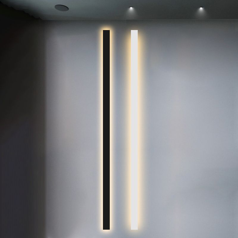 Strip Shade Wall Lighting Modern Simple Style Metal 1 Lights Sconce Lamp for Bedroom TV Background