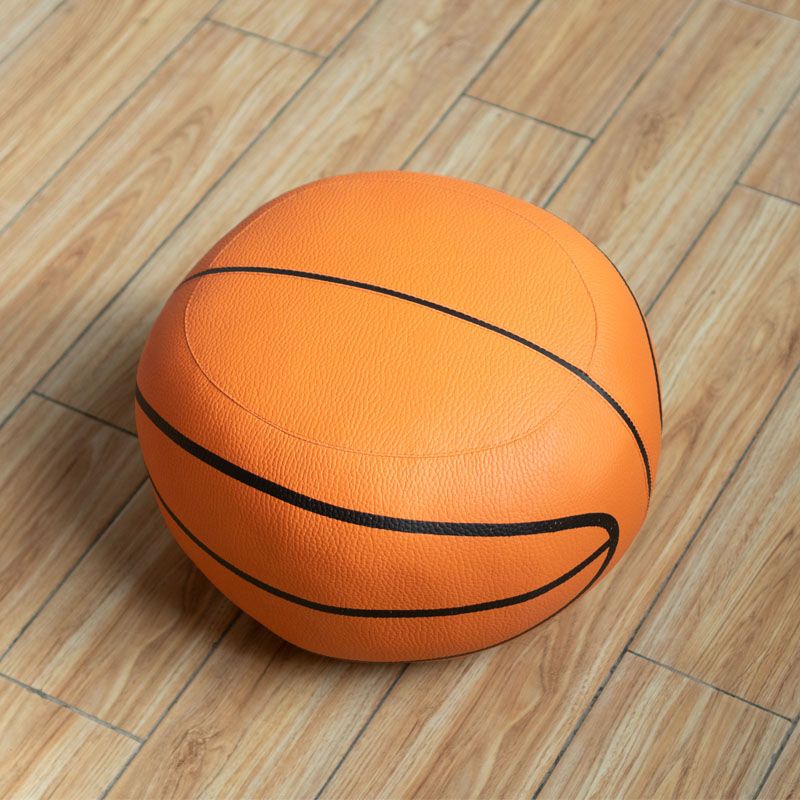 Pouf Tomato Pattern Ottoman Faux Leather Modern Specialty Ottoman