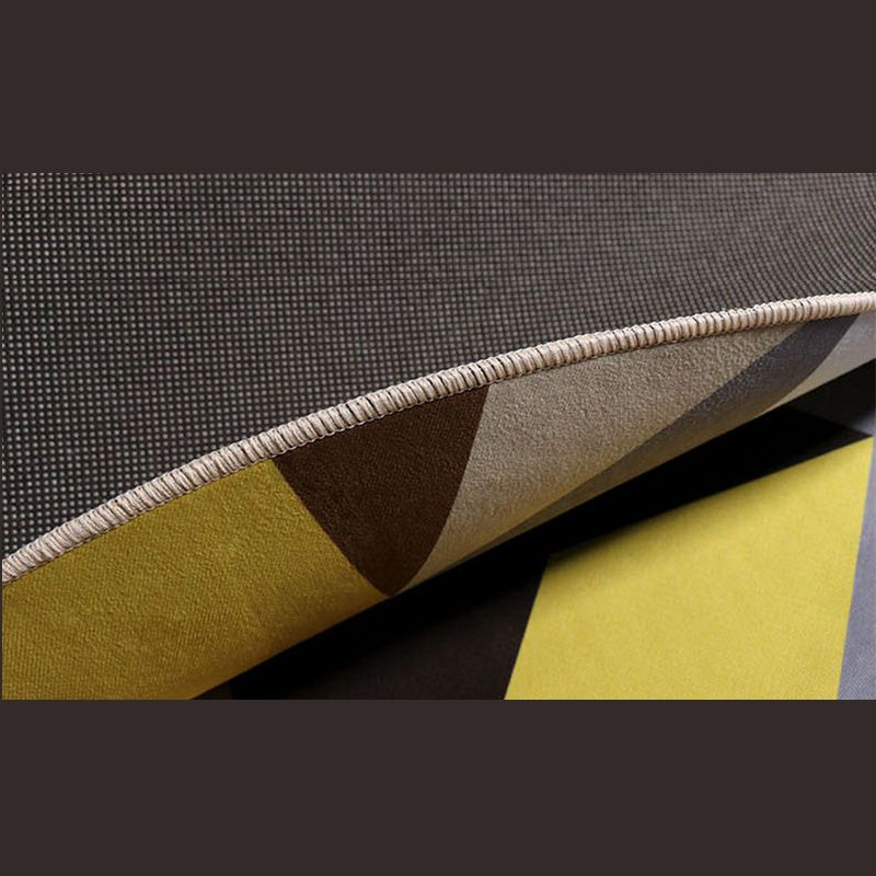 Nordic Geometric Indoor Rug Simple Polyester Carpet Washable Rug for Bedroom Decoration